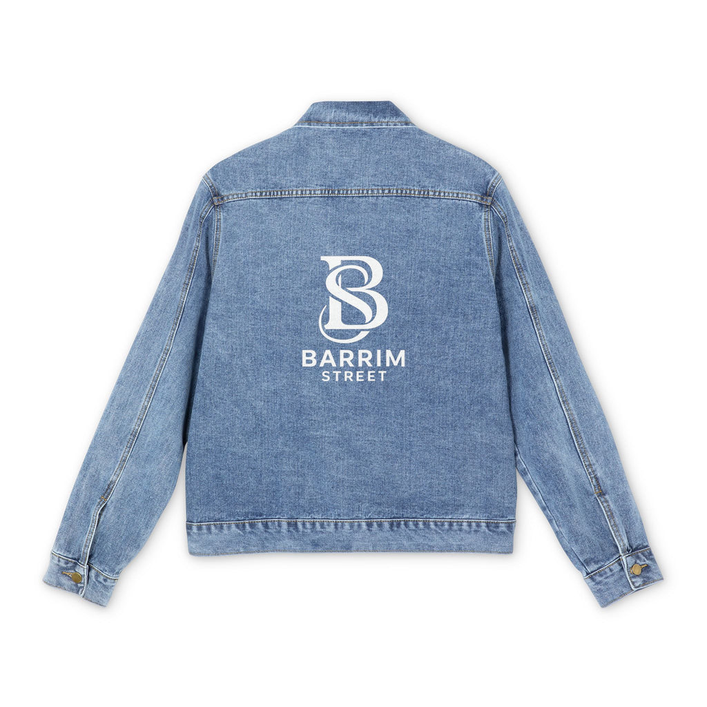 Denim Jacket — Barrim Street Logo Back Print Men’s Jean Jacket