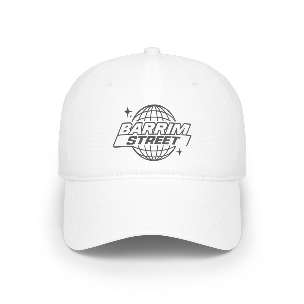 Barrim Street Globe Embroidered Cap — Low Profile Baseball Hat