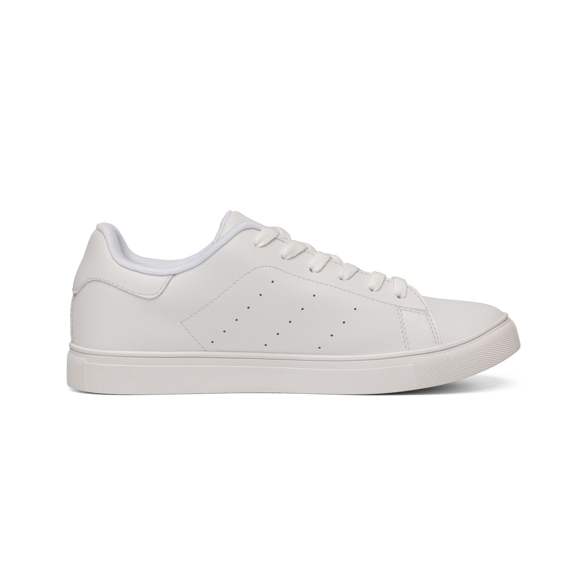 Leather Low-Top Sneakers — Minimal White Men’s Casual Shoes