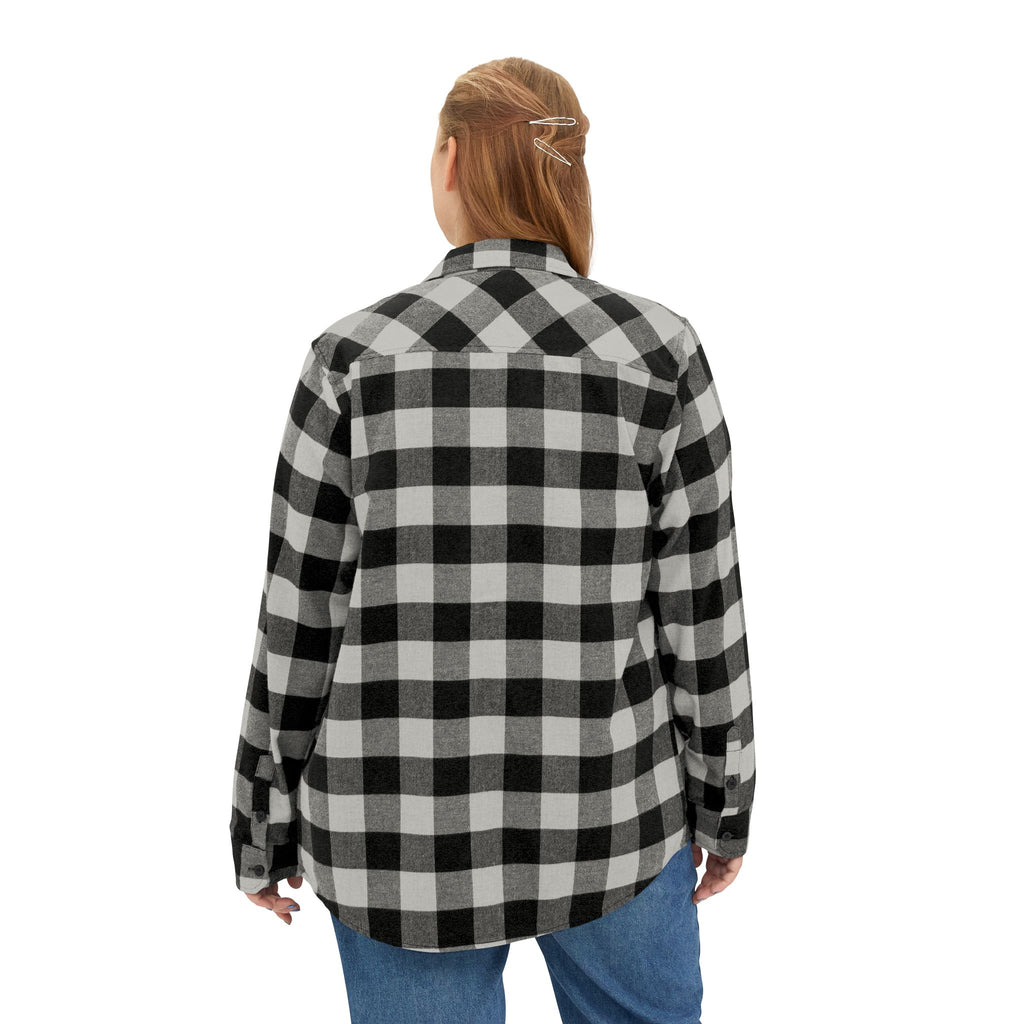 Classic Black & Grey Buffalo Plaid Flannel Shirt