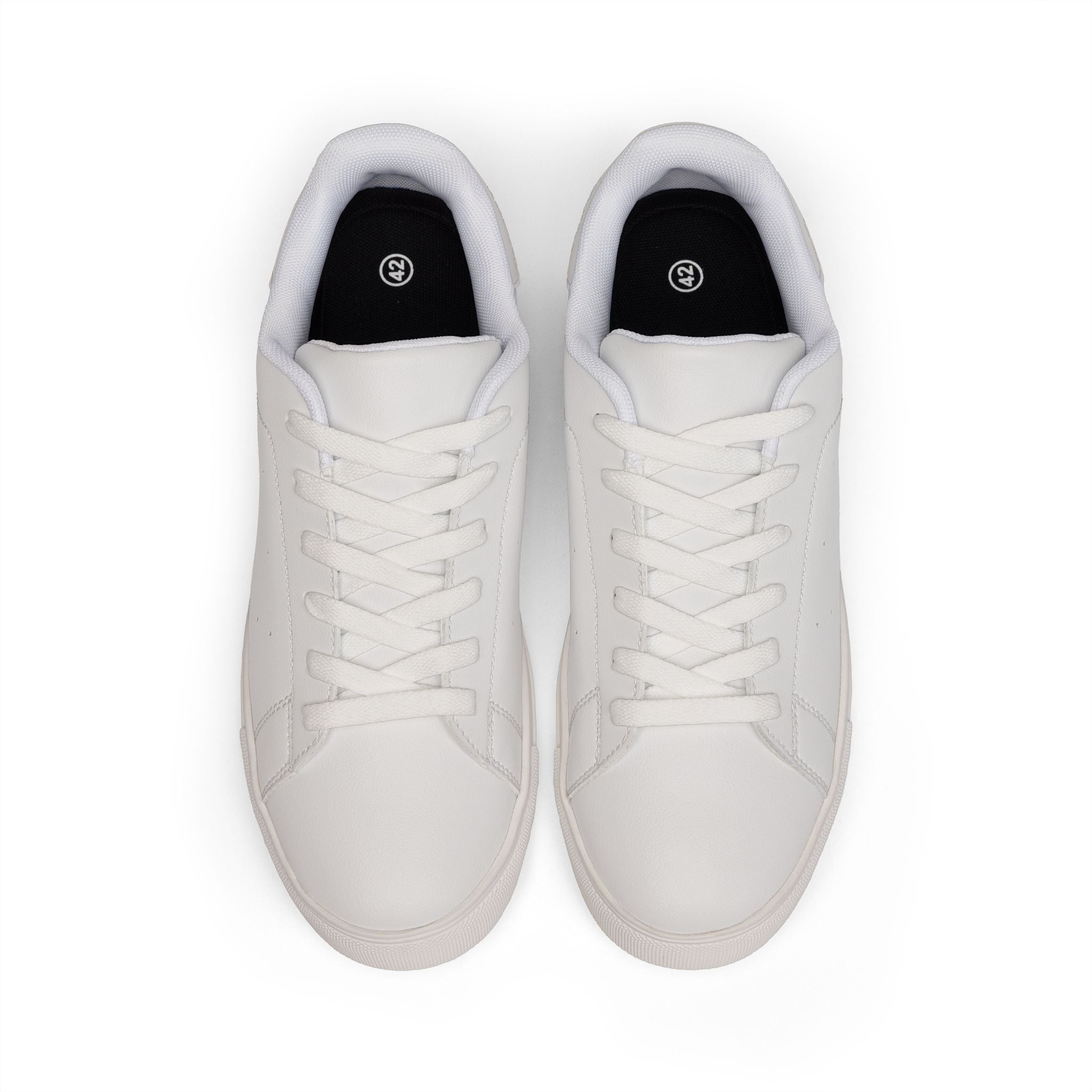 Leather Low-Top Sneakers — Minimal White Men’s Casual Shoes