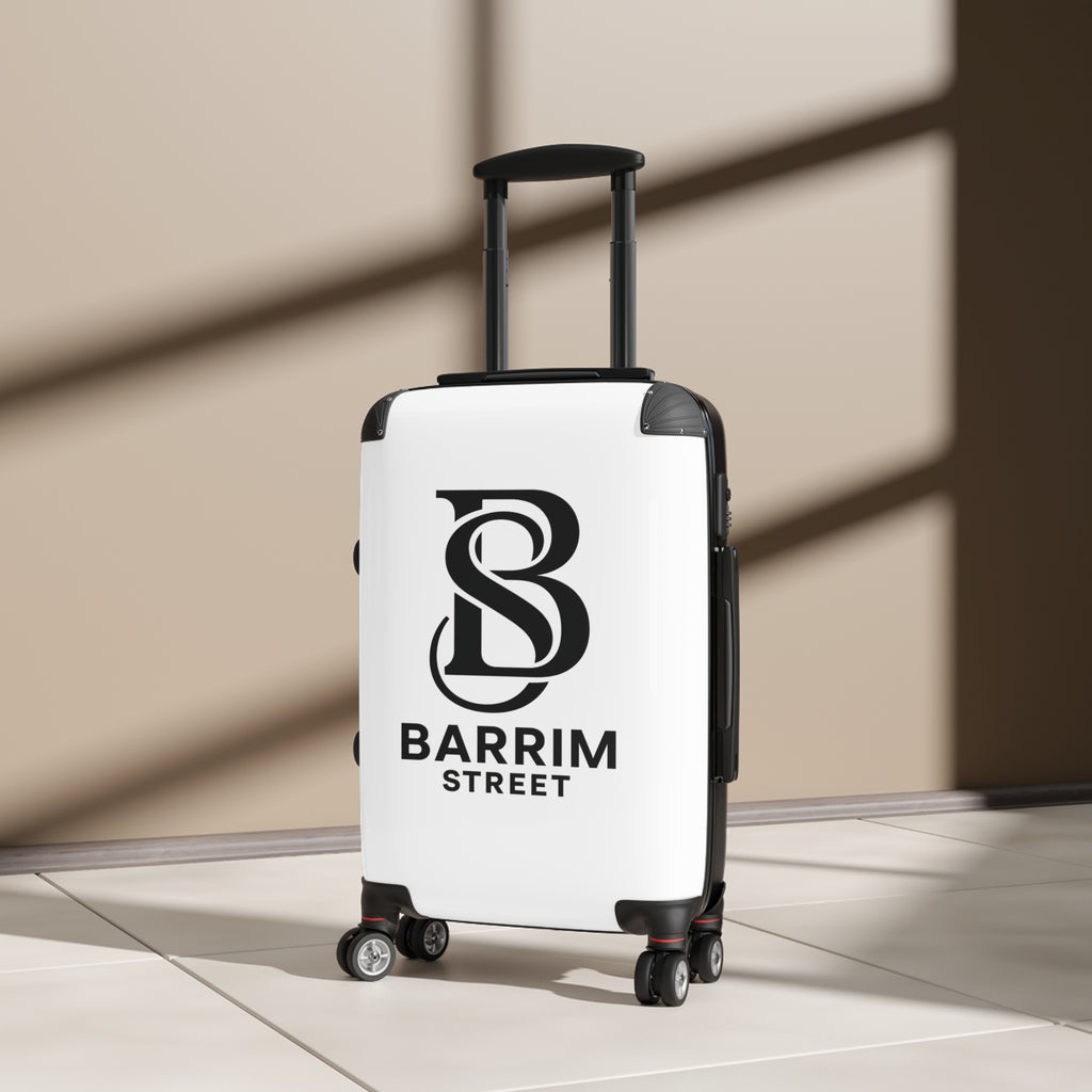 Barrim Street Globe Carry-On Suitcase — Retro Travel Logo Luggage