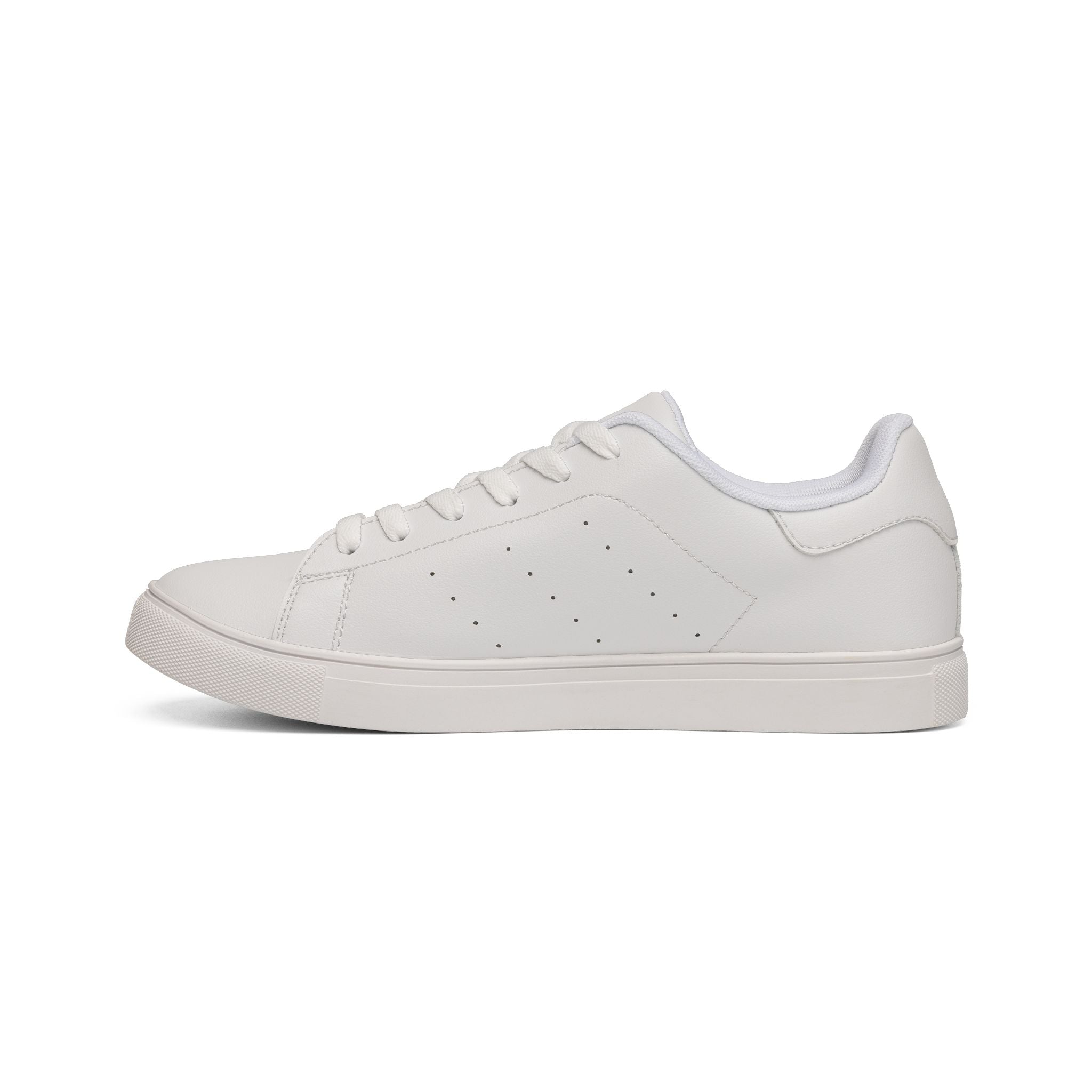 Leather Low-Top Sneakers — Minimal White Men’s Casual Shoes