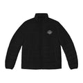 Men's Puffer Jacket — Retro Space Shuttle Logo Quilted Coat