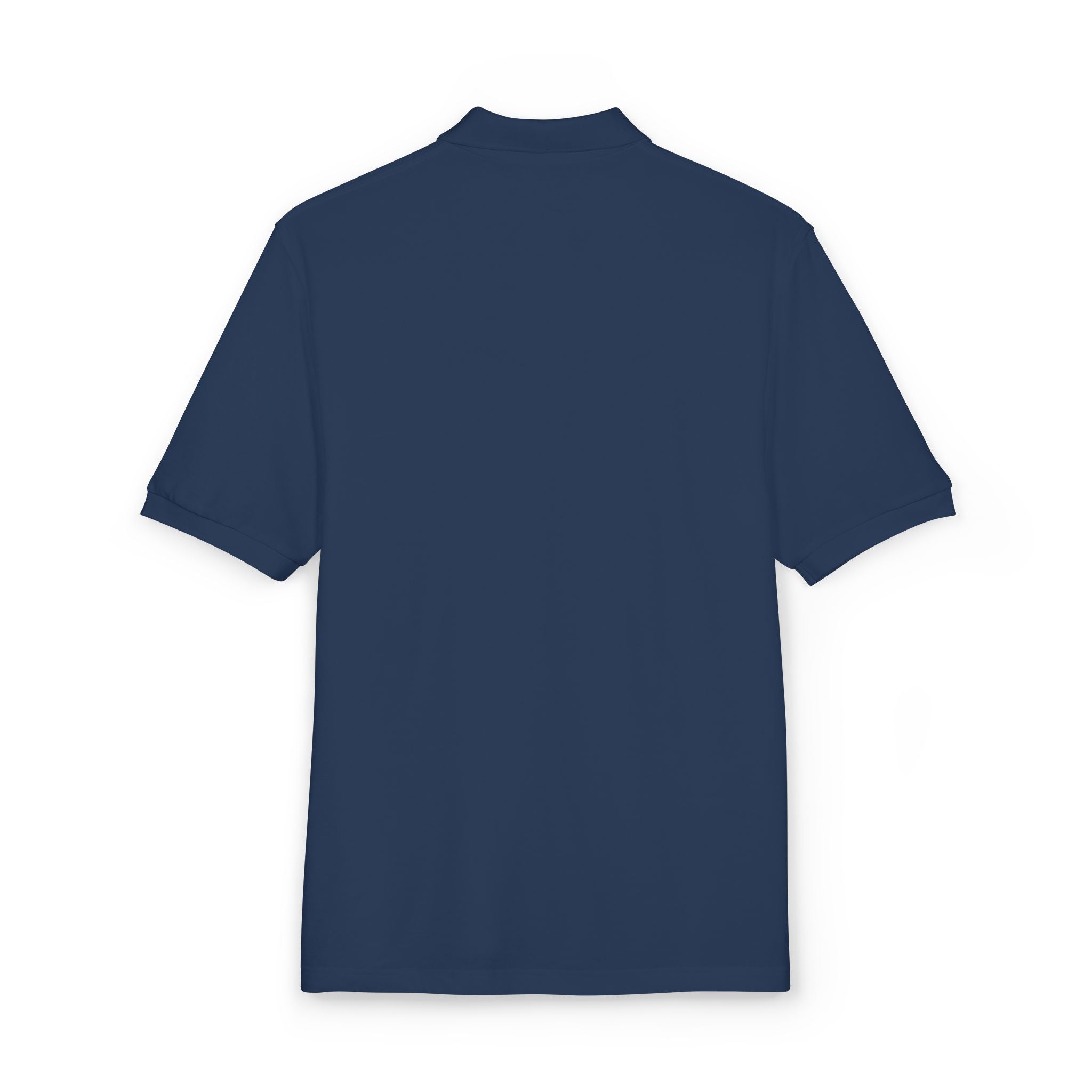 Embroidered Monogram Cross Polo Shirt – Subtle Gothic Logo