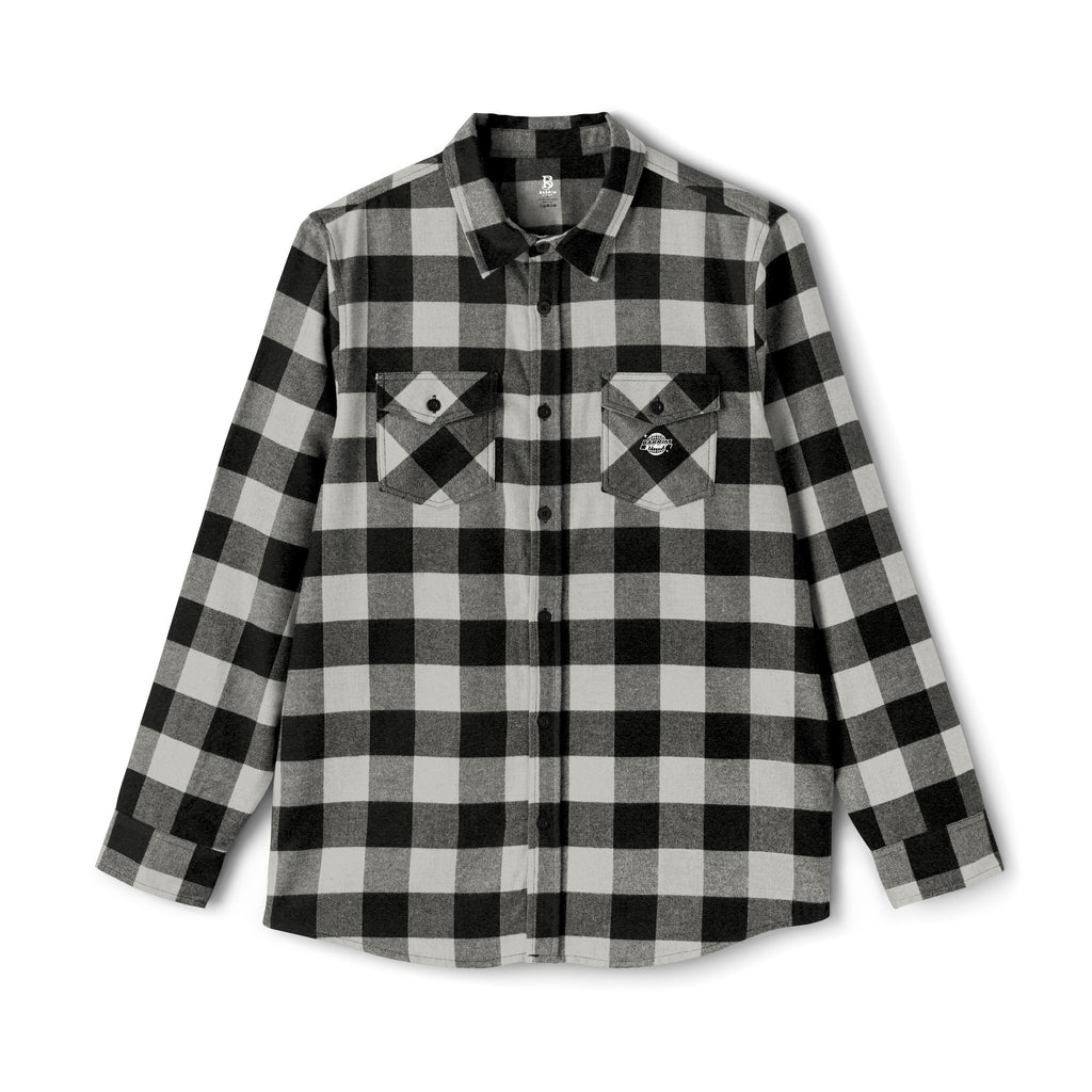 Classic Black & Grey Buffalo Plaid Flannel Shirt