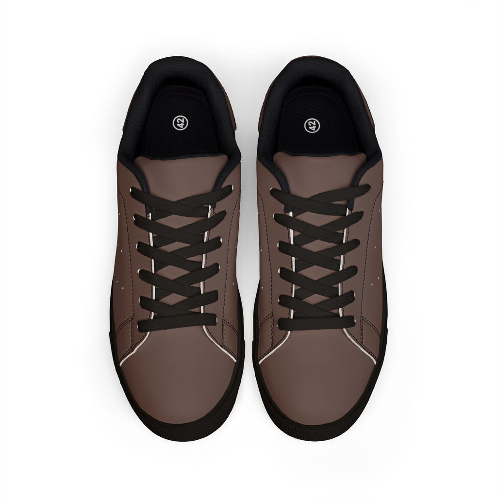 Leather Low-Top Sneakers — Minimal White Men’s Casual Shoes