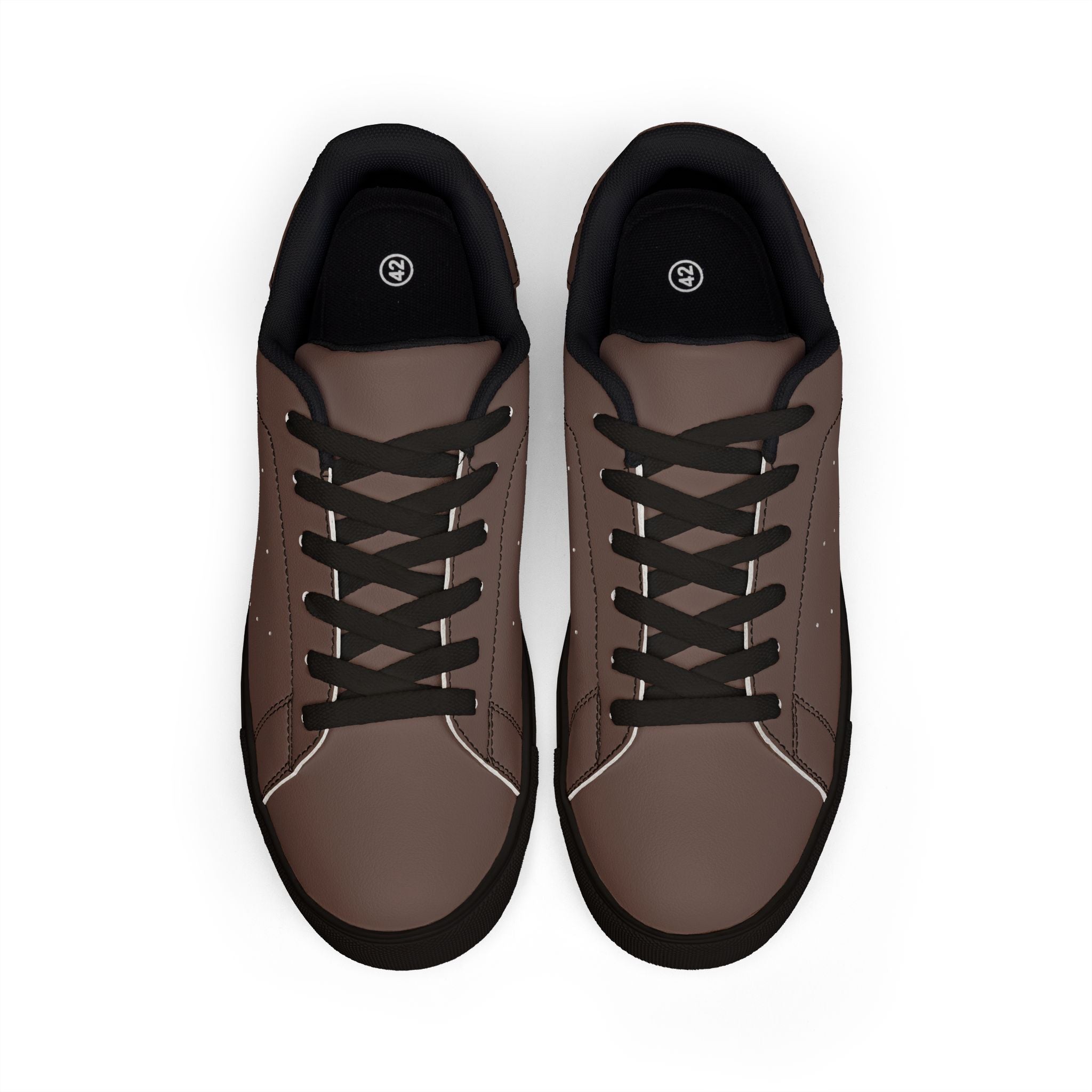 Leather Low-Top Sneakers — Minimal White Men’s Casual Shoes
