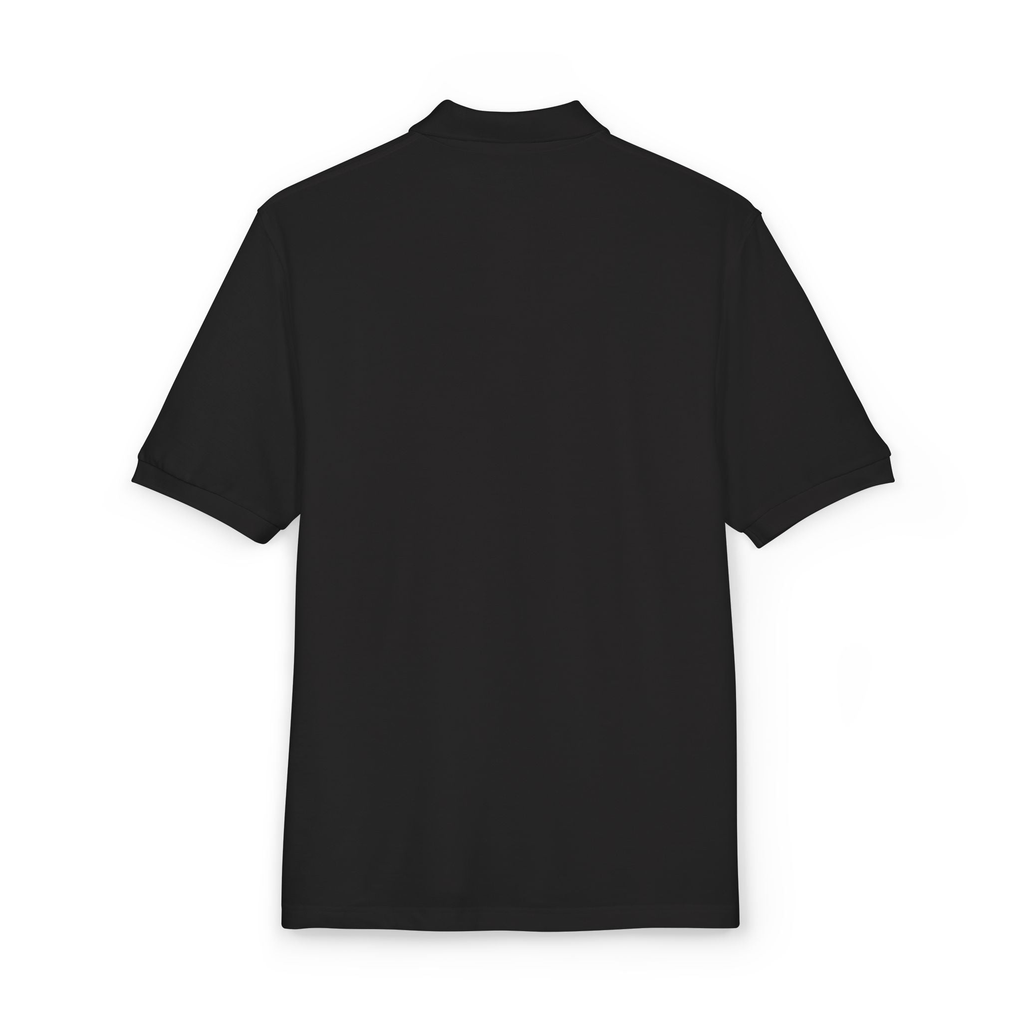 Embroidered Monogram Cross Polo Shirt – Subtle Gothic Logo
