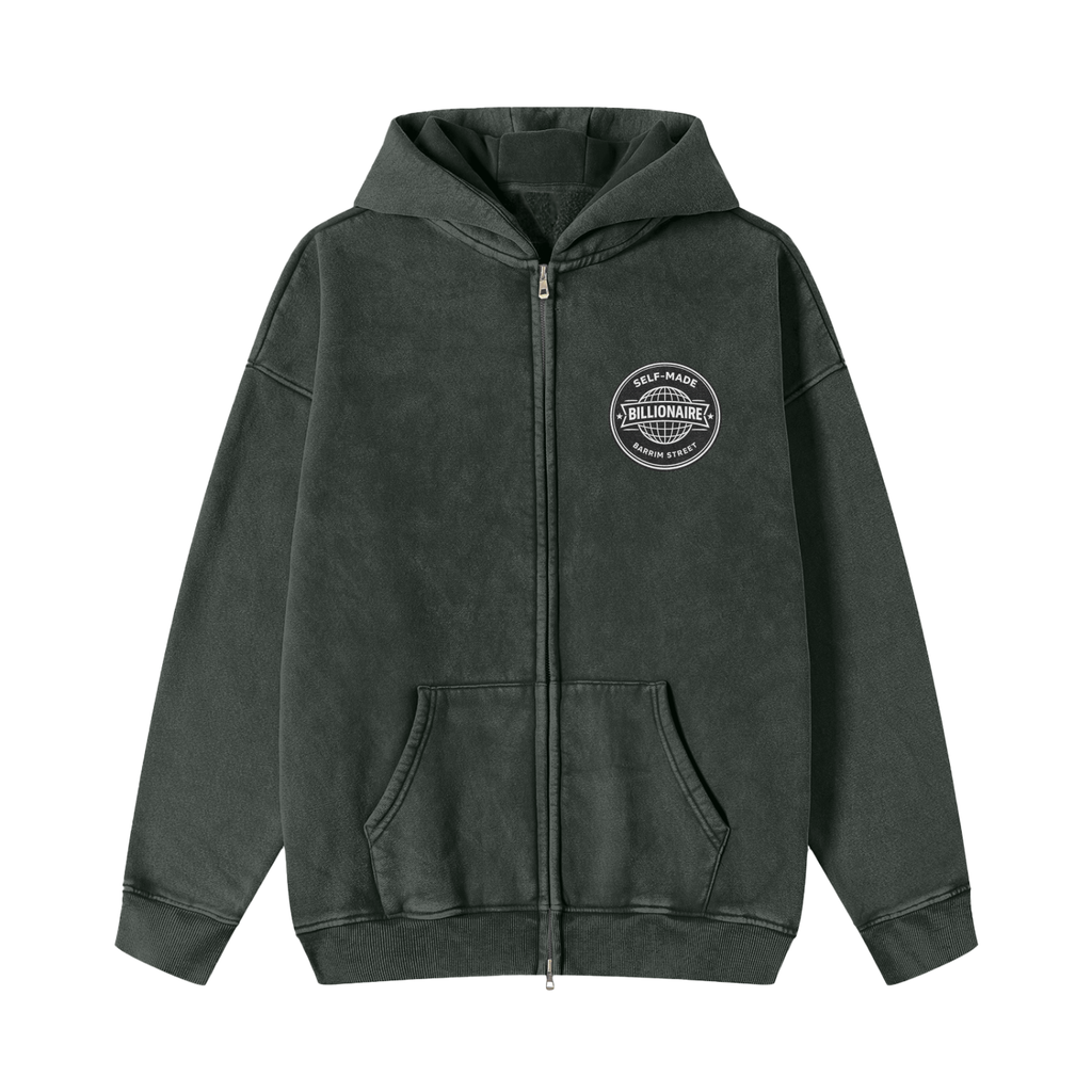streetwear hoodie 	•	self made,billionaire mindset 	•	urban f,barrim street 	•	zip hoodie me,unisex hoodie 	•	luxury street,hustle wear 	•	black hoodie 	•