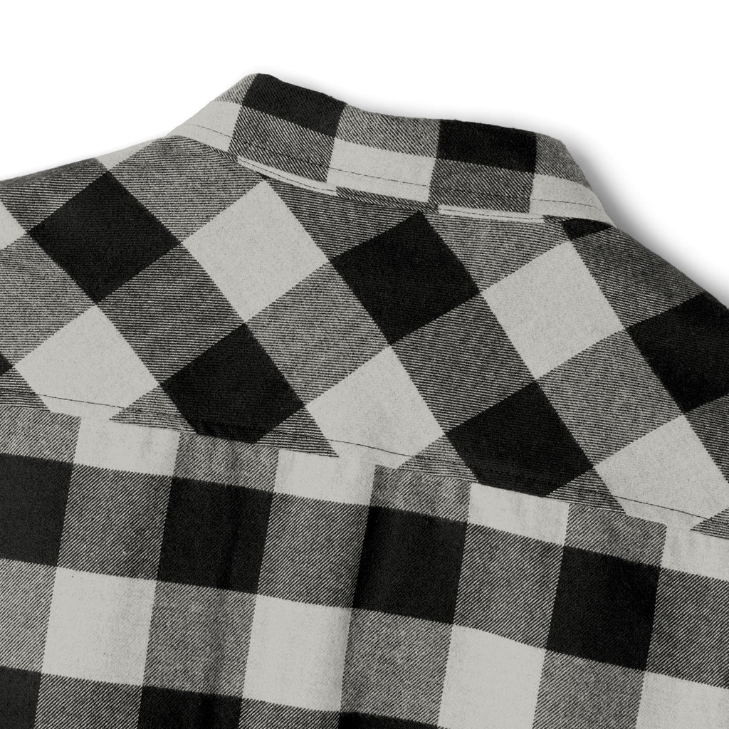 Classic Black & Grey Buffalo Plaid Flannel Shirt