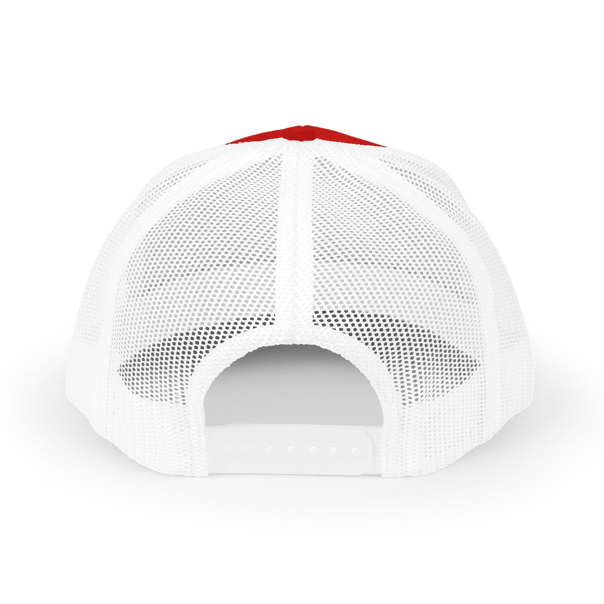 Embroidered 'B' Trucker Cap – Red Snapback Mesh Baseball Hat