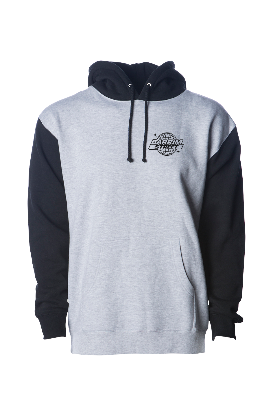 Grey Heather/ Black Heavyweight Hoodie