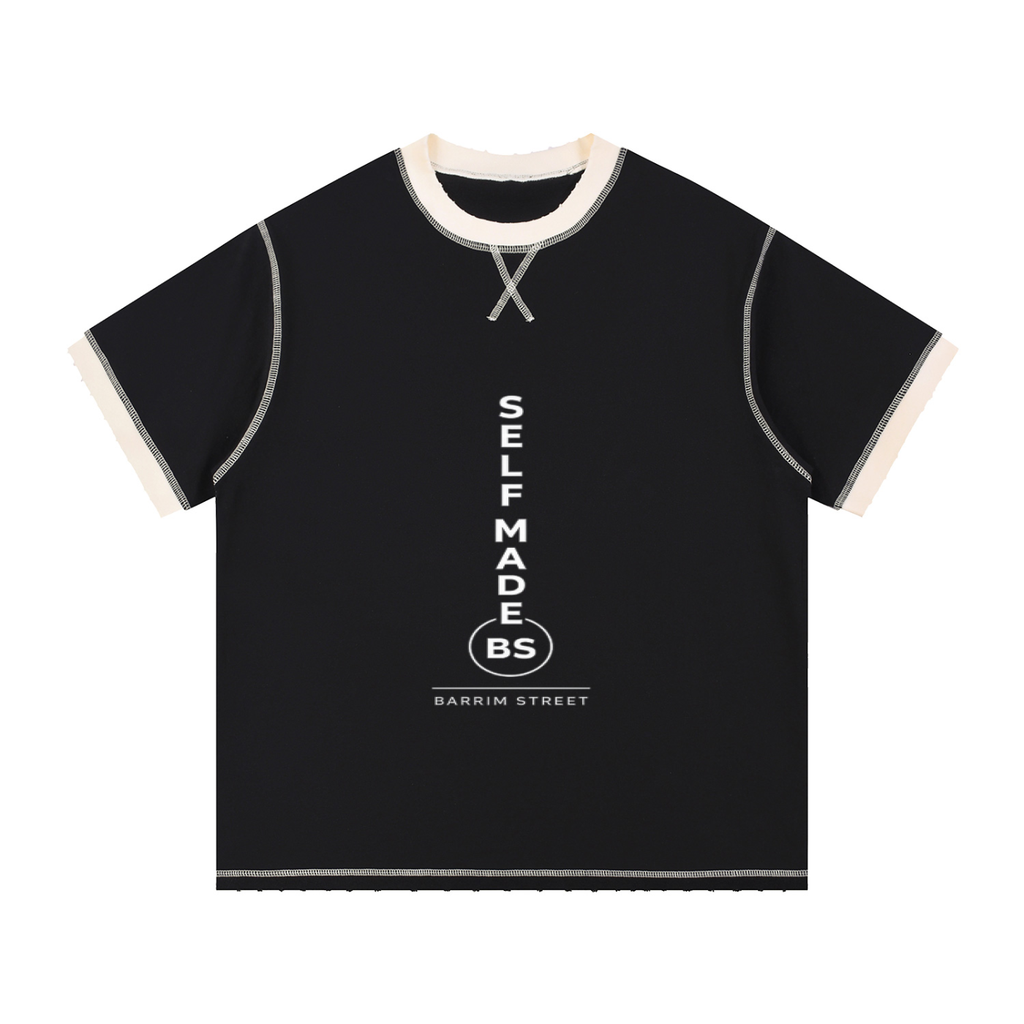 barrim street self made shirt,streetwear shirt urban fashion,urban fashion minimal streetwe,motivational clothing bs logo ,hip hop fashion modern streetw,black streetwear tee urban sty