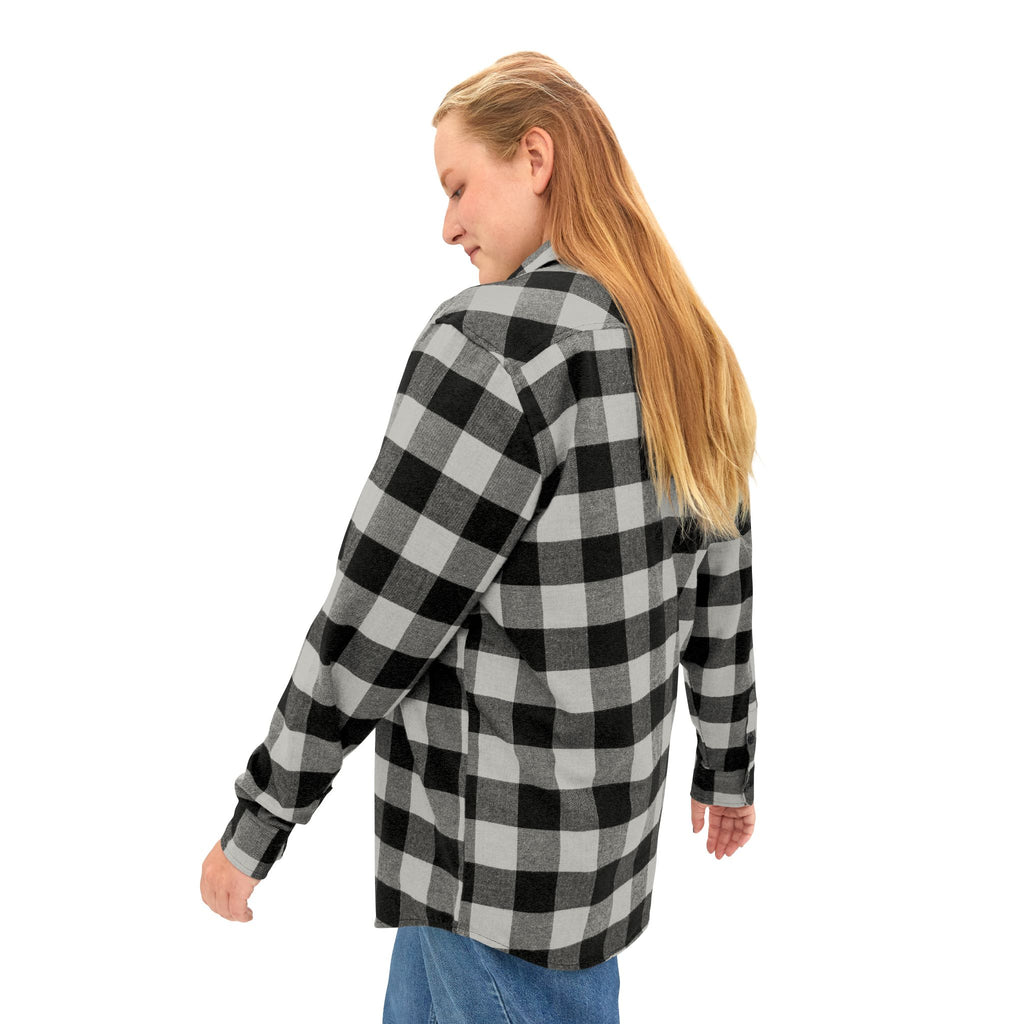 Classic Black & Grey Buffalo Plaid Flannel Shirt