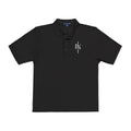 Embroidered Monogram Cross Polo Shirt – Subtle Gothic Logo