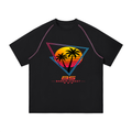 streetwear t-shirt black graph,urban fashion men streetwear w,80s retro shirt beach vibe shi