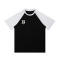 Barrim Street BS Core Tee,Minimal Streetwear Premium Urb,Premium Urban Fashion Raglan S,Modern Street Style Independen,lack and White Tee Unisex Stre