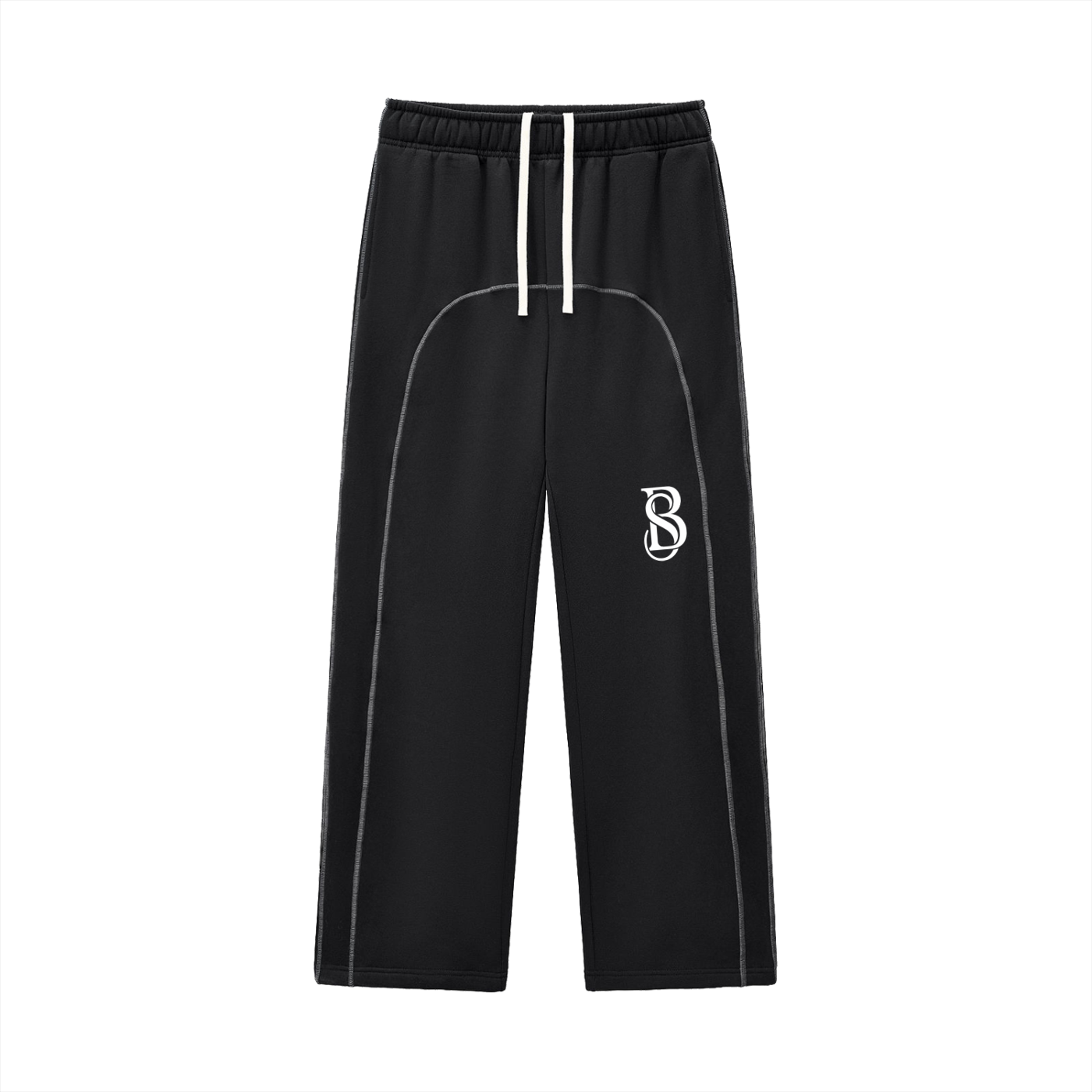 Contrast-Stitched Fleece Sweatpants