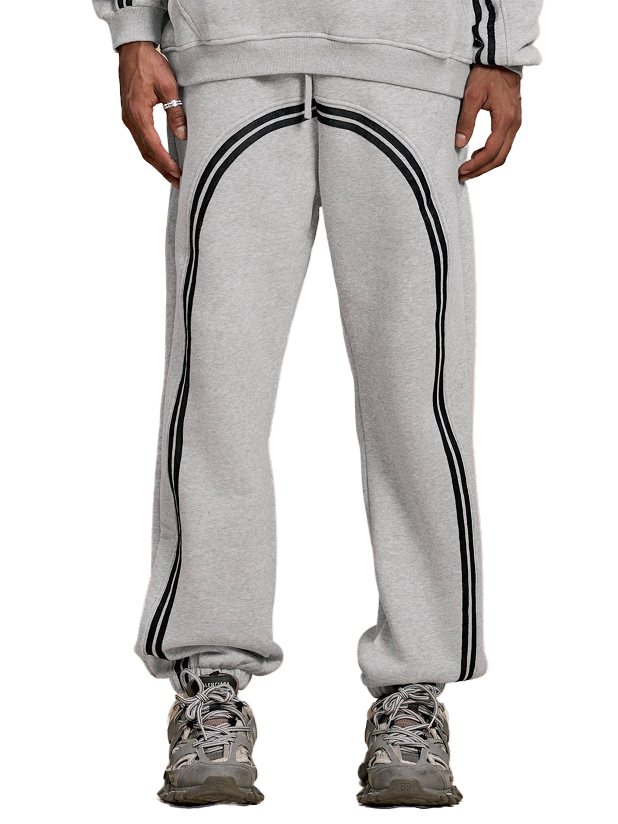 barrim street pants stripe swe,streetwear joggers grey jogger,urban sweatpants athleisure pa,athleisure pants minimal sweat,minimal sweatpants logo jogger