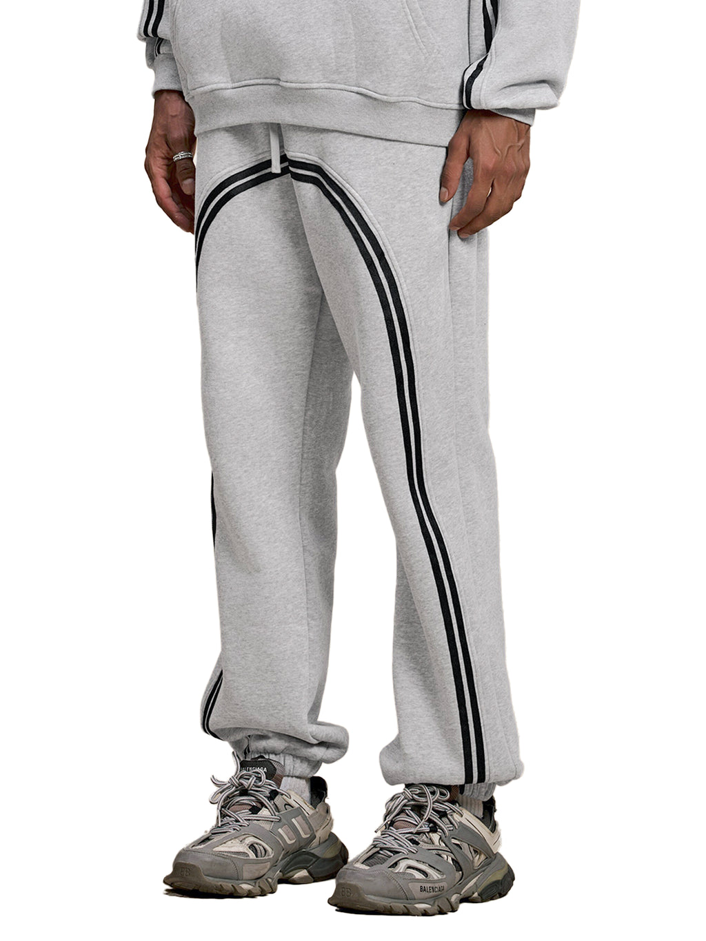 barrim street pants stripe swe,streetwear joggers grey jogger,urban sweatpants athleisure pa,athleisure pants minimal sweat,minimal sweatpants logo jogger