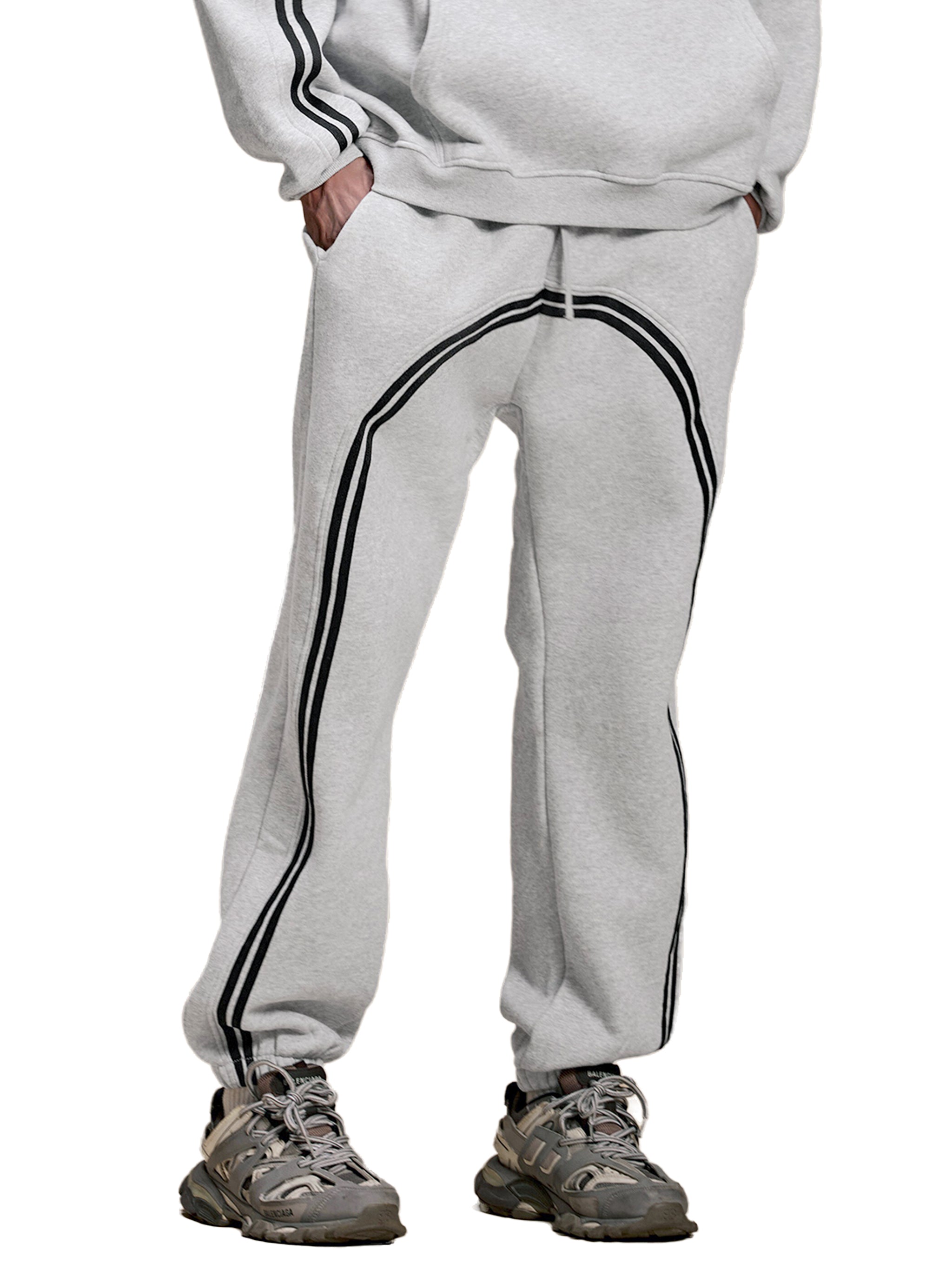 barrim street pants stripe swe,streetwear joggers grey jogger,urban sweatpants athleisure pa,athleisure pants minimal sweat,minimal sweatpants logo jogger